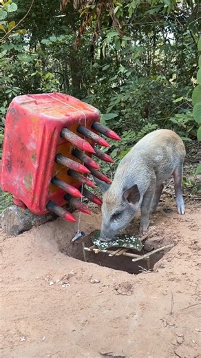 6.3K views · 23 reactions | Smart wilderness crafting ️ A wild pig trap creatively built using a plastic container — showcasing bushcraft skills and outdoor ingenuity! #WildPigTrap #Bushcraft #DIYTrap #OutdoorSkills #FYP | Miriam Biggers | Facebook