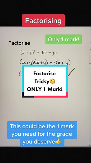 #factorise #maths #mathematics #gcsemaths #gcsemathsrevision