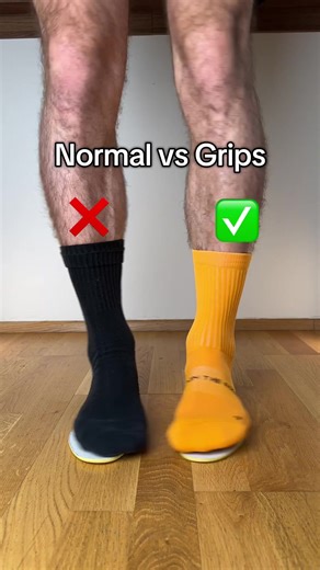 Normal Socks vs Grip Socks ☝️ #football #soccer #soccertiktok