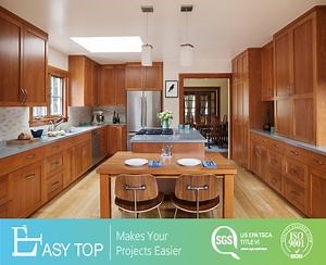 [Hot Item] Classic Style Shaker Cherry Solid Wood Kitchen Cabinets Faceframe Design