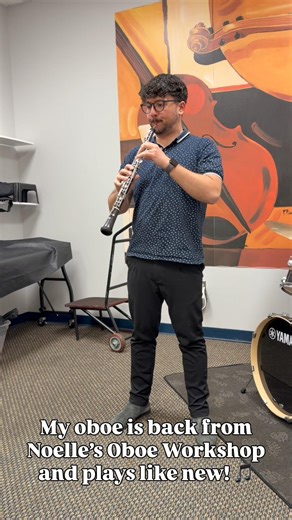 My oboe is back from the shop! #oboe #oboist