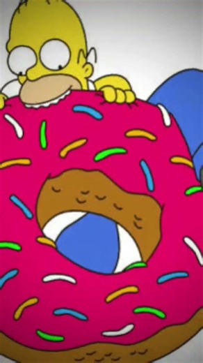 homer simpsons eating donut