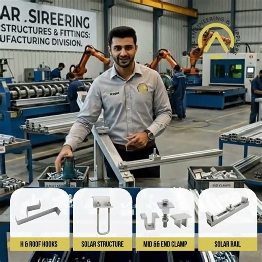 Aluminium Solar Structure & Fittings | Factory Rate Pakistan | P1 P2 L2 L3 Solar System #solar