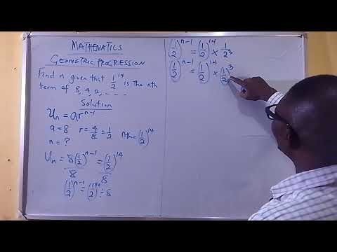 WAEC further mathematics questions on Geometric progression