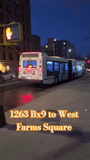 #MTA NYC BUS: 1263 Bx9 @ 180th St & Boston Rd #nycbus #youtubeshorts #thebronx #music #sunrise #4k