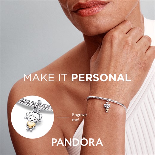 7.7K views · 21 reactions | Make it personal. ✍️ Discover our Engravable Dangle Charms, perfectly curated with a 14K gold-plated heart to inscribe your love. Shop now: https://au.pandora.net/en/jewellery/engravable-jewellery/ | Pandora | Facebook