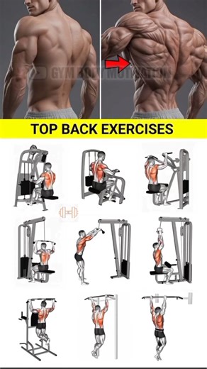 Top back exercises #dumbbell #motivation #gymworkout #backday