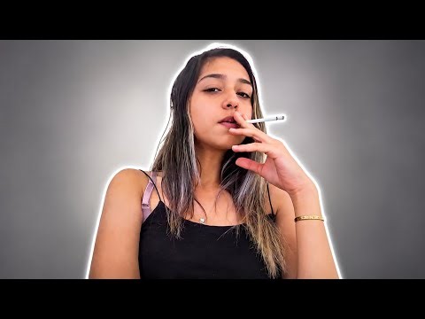 Beautiful usa girl smoking cigarette 🖤 | foreigner girl smoking on live