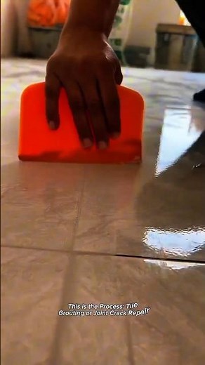 Modern Tile Joint Crack Repair Using Flexible Grout Tool | Satisfying Floor Fix Technique