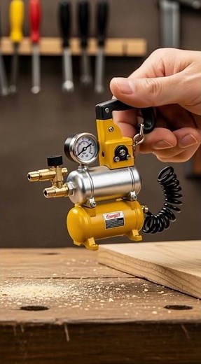 Unbelievable Mini Air Compressor with Real Power! 🔥 Portable Workshop Tool Review #usa