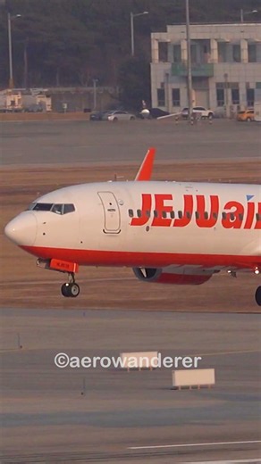 JEJU AIR B737-800 landing at Seoul Incheon Airport #shorts #aviation #b737 #b737800 #seoul #plane