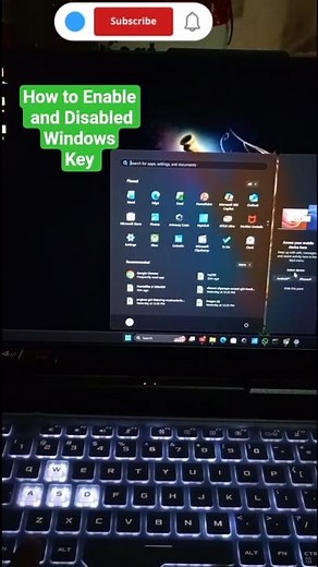 How to Enable and Disabled Windows key | #repair #shortvideo