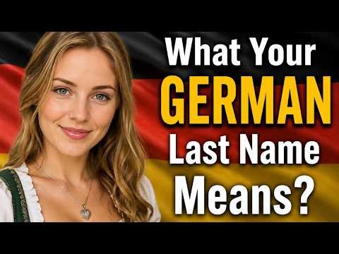 What Your German Last Name Means?