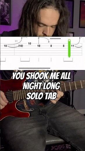 You Shook Me All Night Long - Solo Tab #acdc #guitarsolo #guitartabs #angusyoung #guitarlesson