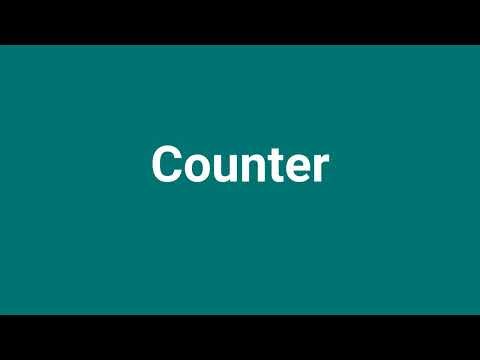 'Counter' Meaning and Pronunciation