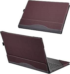 Laptop Case Compatible with Dell Inspiron 15 3511 3515 3520 3525 Vostro 15 3515 Cover Protective Notebook Skin Sleeve Detachable Pouch with Pen Holder (Wine red)