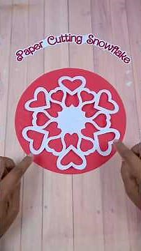 Snowflake with Heart Pattern | DIY Craft ❤️❄️