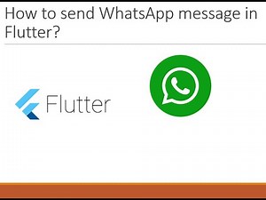 How to send WhatsApp message from Flutter?