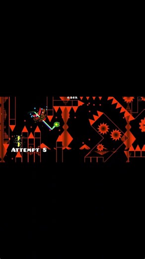 Wave Challenge 4 By Me- 57% (Flashing Light Warning) #shorts #gd #gaming #fyp #wave #challenge #fun