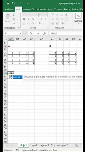 HOW TO MULTIPLY MATRICES IN EXEL💡💡💡💡💡