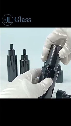 Gloss black glass dropper bottle #supplier #manufacture #factoryproducts