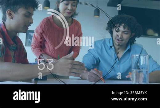 Animation of data processing over business people in office. Global computing, finance, business and data processing concept digitally generated video Stock Video Footage - Alamy