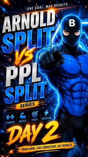 Arnold Split vs PPL Split | Day 2 Arnold vs PPL Split workout| #shorts #viral #arnoldsplit #pplsplit