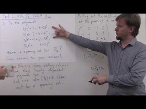 MATH1231/1241 Algebra Class Test 1 Revision