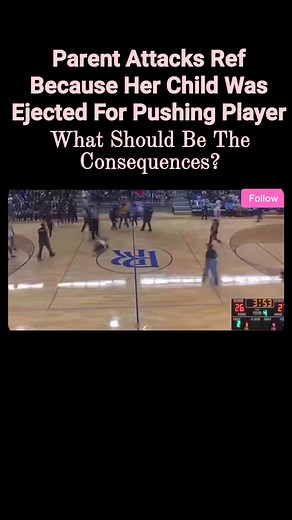 Another Parent storms onto the court and attacks the referee because she apparently didnt like the fact that her child was ejected for pushing another player! What can we do to stop this? What should be the punishment for this? We can't continue to let this happen and it happens in all sports all across America! What do you think? #NBA #WNBA #NCAA #HS #REC #BASKETBALL #REF #GIRLS #PARENTS #EJECTED #COURT #COACH #SPRING2025 #THOUGHTS | Já Cosgrove