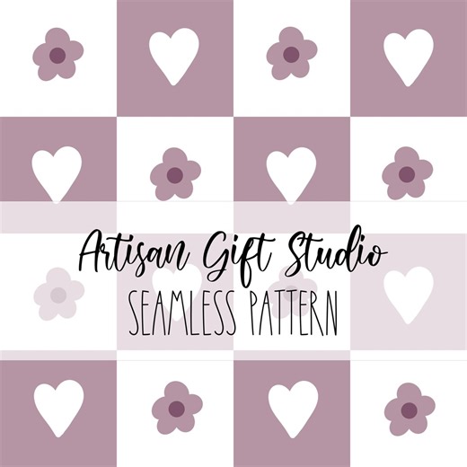 Valentine Seamless Pattern, Pink Plaid Heart and Flowers Pattern, Cute Valentine Digital Paper, Romantic Repeating Pattern - Etsy