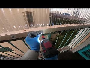 【ポリカ波板】防風用の簡易囲いを作成しました。【HIKOKI WH36DC ハイコーキ】
