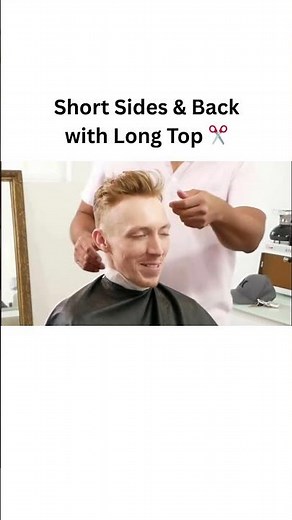 Short Sides & Back + Long Top ✂️ | Step-by-Step Men’s Fade & Style 💇‍♂️🔥