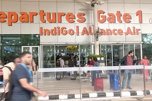 Watch: Crowds gather in airport as global IT outage grounds flights