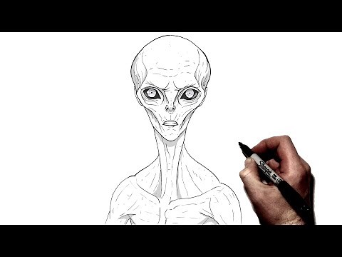 How To Draw A Grey Alien | Step By Step |