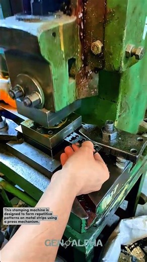 Metal Stamping Machine for Patterned Strip Fabrication #manufacturing
