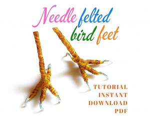 Needle Felted Bird Feet Craft Tutorial: Realistic Wool Toy Bird Legs Guide (PDF) - Etsy