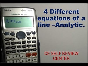 Standard Equations of line. Analytic Geometry Tutorial Part 03/41- CE Self Review