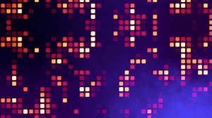 Background of colored squares on a blue background