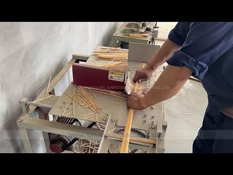 Latest bamboo toothpick production process, bamboo barbecue skewer sticks making machine