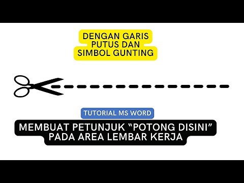 How to Create a "Cut Here" Instruction in MS Word with the Scissors Symbol and Dotted Line