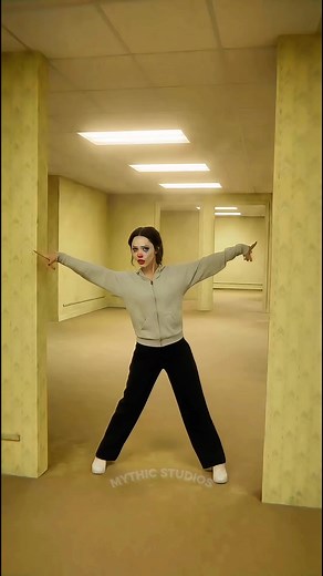 She is the backrooms clown girl 🩵 #backrooms #backroomstiktok #liminalspaces #clowngirl #liminal