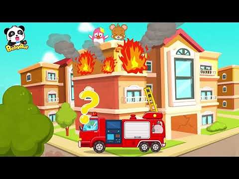 Brave Firefighter Rescue Team: Fire Engine&Helicopter | Animation For Babies|BabyBus