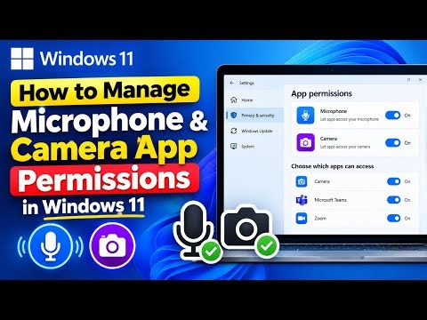 How to Manage Microphone & Camera App Permissions in Windows 11 | Enable or Disable Access