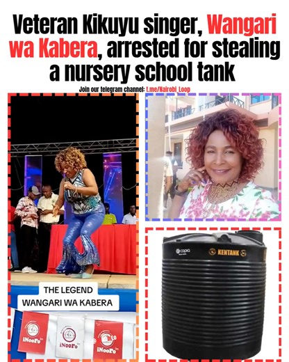Veteran Kikuyu singer, Wangari wa Kabera was allegedly arrested for stealing a nursery school tank few days ago. However, she has come out to explain that the tank had been stolen by some men who upon pursuit by villagers, dropped it near his home and run. Wangari was link to the theft since she has an ongoing construction. #fypkenya #wangariwakabera #foryou #kenyantiktok🇰🇪 #fyp