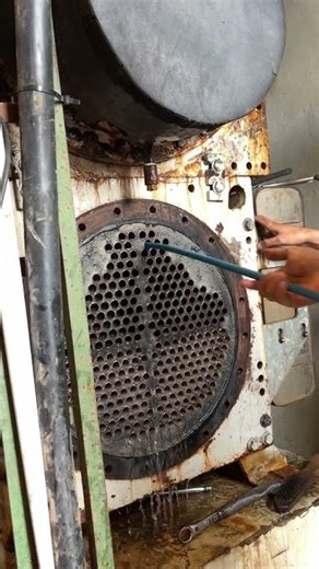 chiller tube cleaning #engineering #mechanicalengineering #chiller
