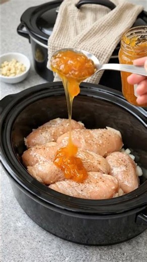 🍑 Slow Cooker Apricot Chicken