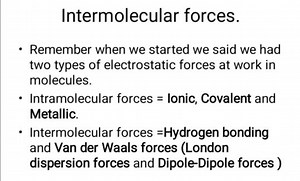 Explain intermolecular and intramolecular forces, and give exam... | Filo