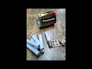 Teardown 9 volt alkaline battery AAAA Battery