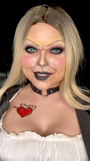 #TiffanyValentine Makeup Transformation 💘 #Chucky #TiffanyRay #HalloweenMakeup #MakeupTutorial