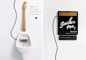 guitar pee musical urinal